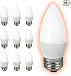 GoodBulb 5 Watt Frosted B11 Light Bulbs LED Restaurant Bulb with E26 Medium Base 2700K Warm White 350 Lumens Restaurant Light Bulbs 10 Pack
