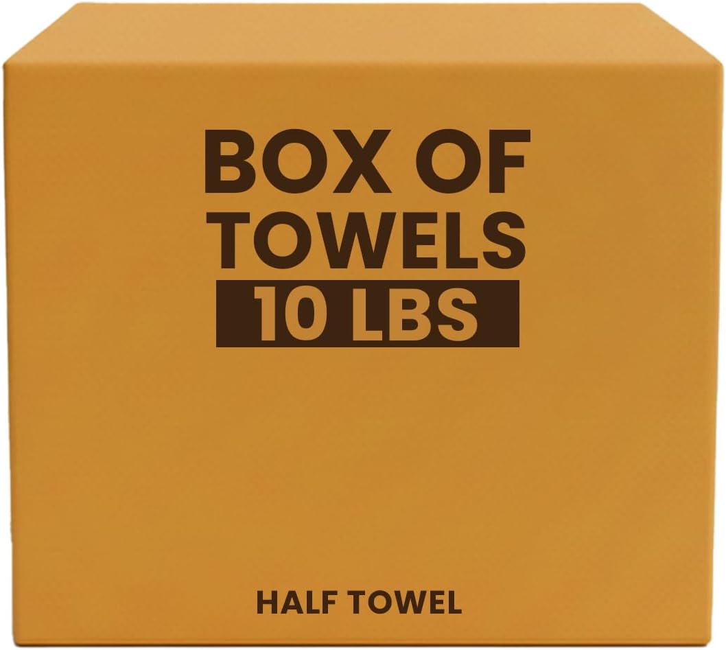 Premium Terry Towels for Cleaning - 600 lbs Pallet - 60x10 lbs. Box, 20”x20” - 100% Cotton Towels Cleaning Rags - White Terry Cloth Rags for Garage, Shop, Auto, Home & Janitorial Use