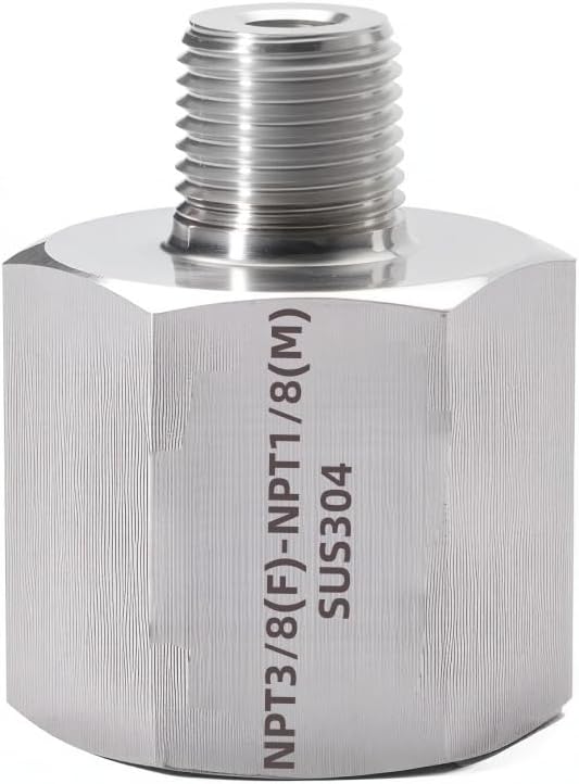 2 pieces Npt3/8 Female to Npt1/8 Male Reducer,3/8-1/8Water pipe Adapter, Fabricate of 304 Stainless Steel