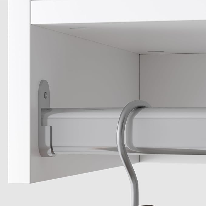 Modular Closet System, 66" Wide Closet Organizer System with Hanging and Towers, Wood Tower Closet Storage for Walk In Closets, Wall Mounted Wardrobe Organizer Kit System, Bedroom, White