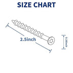 Wood Screws 2-1/2 Inch, Deck Screws #10 x 2-1/2", 300 PCS, Rust Resistant, Epoxy Coated, Outdoor Decking Screws, Torx/Star Drive Head, T25 Star Bit Included, Brown
