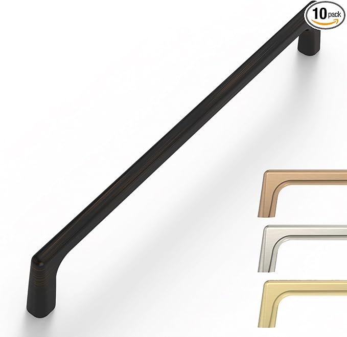 Oil Rubbed Bronze Cabinet Pulls - 10 Pack 7.5 Inch Bronze Kitchen Handles