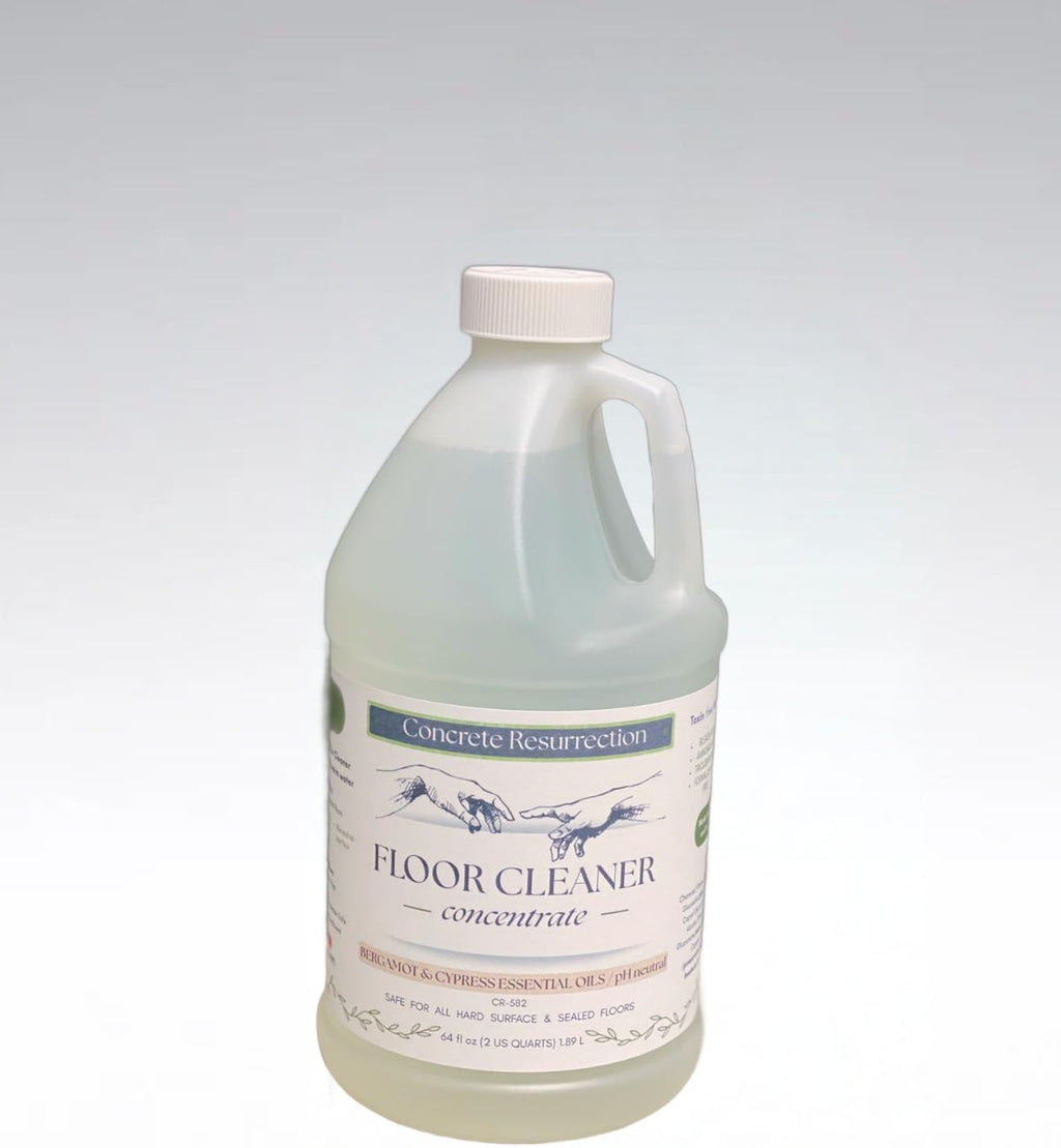 Clean Living Essentials Floor Cleaner – Multi-Surface, Non-Toxic, Plant-Based, pH Neutral, Family & Pet Friendly. Naturally scented for everyday clean. (Bergamot + Cypress)