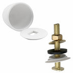 1Set Toilet Accessories Toilet Flange Bolts Universal Toilet Bolt and Cover Set Includes Closet Bolts Nuts and Washers for Most Toilets