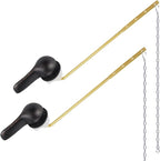 Hygie Rinse 2PCS Universal Metal Toilet Handle Replacement Kit Front Mount Toilet Lever Compatible with TOTO/Glacier Bay/Gerber, Toilet Flush Handle with Flapper Chain, Oil Rubbed Bronze