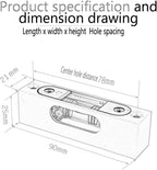 Metal high-precision adjustable level, small level bar level, bubble, square three line bubble, magnetic (red （No night light）)