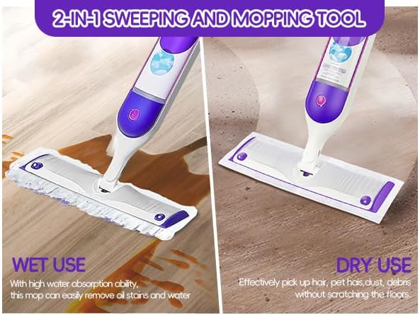 32 Count Disposable Power mop Refills for Swiffer PowerMop Multi-Surface Mop and PowerMop Wood Mop, Spray Clean Pads Replacement