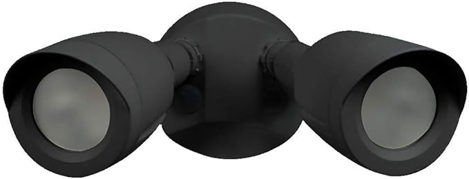 Ciata Flood Lights Outdoor, 20-Watt LED Bullet Head Security Flood Lights, Dual Head, RoHS and FCC Complaint, IP65 Rated, 1900 Lumens, 2KV Surge Protection, Die-Cast Aluminum in Black Finish – 3000K