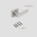 Gobrico Square Inactive Door Levers Closets French Doors Handles in Satin Nickel 6 Pack Heavy Duty Dummy Levers (Right-Handed Left-Handed Door Locksets)