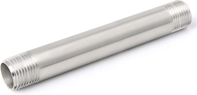 TAISHER 2PCS Stainless Steel Pipe Fittings, 3/4" NPT x 3/4" NPT Male Threaded, 8" Length Nipple Cast Pipe