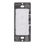 Maxxima 3-Way/Single Pole Digital Dimmer Wall Light Switch - Featuring Brightness Indicator Lights, 600 Watt, LED Compatible, Decorative Screwless White Wall Plate Cover Included