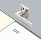 GOBEKOR 1 Pack Brushed Nickel Lever Door Handle Dummy Door Levers Square Closet Door Handles for Pantry Interior Non-Turning Door Lever