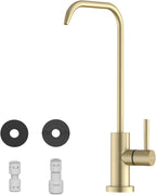 WEWE Drinking Water Faucet, Lead-Free Kitchen Water Filter Faucet for Reverse Osmosis or Water Filtration System, RO Faucet, Gold
