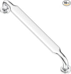 Alzassbg 10 Pack Polished Chrome Cabinet Handles, 5 Inch(128mm) Hole Centers Arch Modern Cabinet Pulls Kitchen Hardware for Cabinets AL3503CP