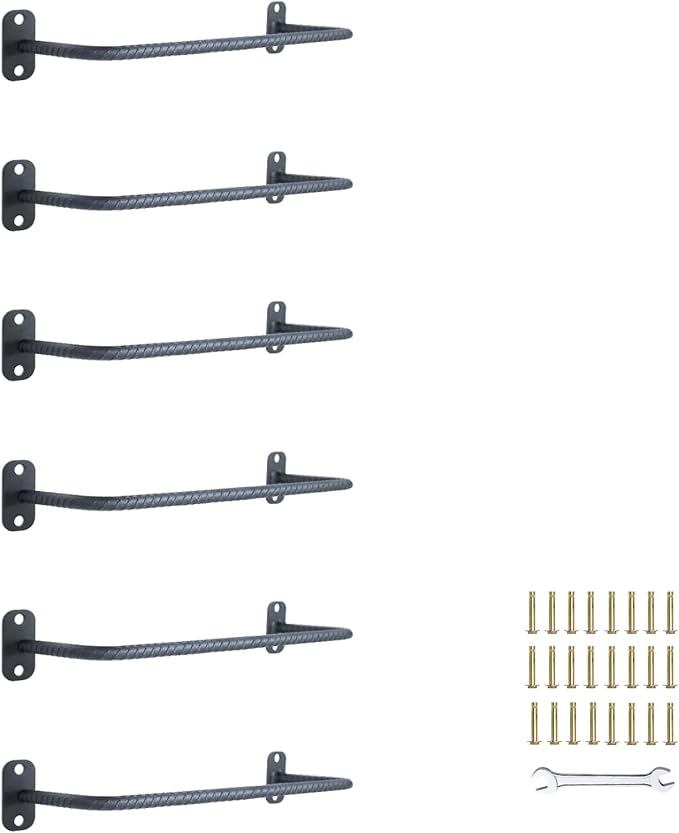 6-Rung Window Well Ladder, Heavy Duty Steel Basement Egress Ladder, Adjustable Wall Muonted Ladder for Home Safety, 700LBS