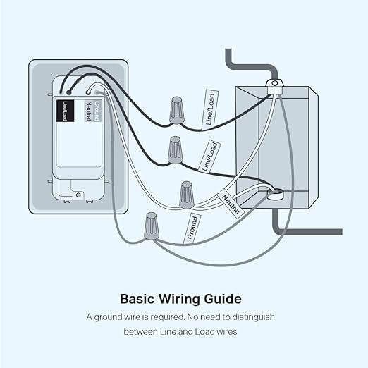 TP-Link Tapo Smart Light Switch, Single Pole, Neutral Wire Required, 2.4GHz Wi-Fi Light Switch Compatible with Alexa and Google Home, UL Certified, No Hub Required, White (Tapo S500)