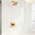 Replacement for Delta 13/14 Series Shower Trim Kit, Compatible with Delta R10000 Valve Shower Faucet Set, Brushed Gold Shower Head and Handle Set, Champagne Bronze (Cartridge and Valve Not Included)