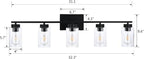 5 Light Bathroom Vanity Light Fixtures, Matte Black Modern Wall Lights with Clear Glass Shade, Vintage Wall Sconce Lighting for Living Room, Mirror, Bedroom, Hallway (Black, 5-Lights)