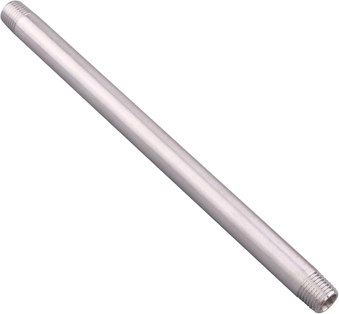 1/4" X 1/4" NPT Male Nipple Stainless Steel 304 Cast Pipe Coupling Fitting 8" Length (pack of 2)