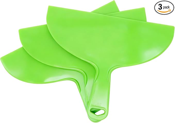 Putty Scraper 10" 3-Pack, Flexible Plastic Knife for Taping Drywall & Wall Repair, Value Pack Spreader for Spackling & Compound, Reusable & Easy Clean, Green