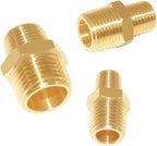 Joywayus 1/4" NPT Male × 1/8" NPT Male Brass Pipe Fitting Adapter