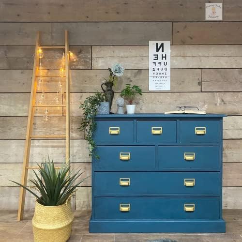 Dixie Belle Paint Company Chalk Finish Furniture Paint - Antebellum Blue (1 Gallon - 128oz) - Matte Dark Teal Chic Chalk Mineral DIY Furniture Paint