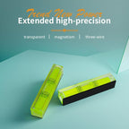 High precision mini bubble, double line small level bubble, three line flat ball, household level ruler can be turned 180 degrees (Magnetic, 80 * 17 * 15mm（4PCS))