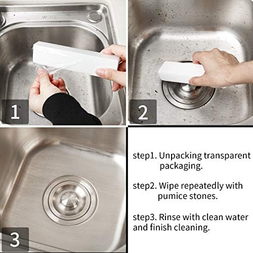 20 Pieces Pumice Stones for Cleaning - Pumice Scouring Pad, Stick Cleaner for Removing Toilet Bowl Ring, Bath, Household, Kitchen, Pool, 5.9 x 1.4 x 0.9 Inch(White)