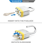 Keyed Alike Laminated Steel Padlocks with Normal Shackle for Sheds, Fences & Lockers (48-Pack)