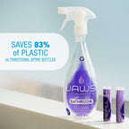 JAWS Foaming Bathroom Cleaner Bottle with 2 Refill Pods. Refillable Cleaning Supplies.