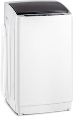 ROVSUN 17.8LBS Portable Washing Machine, Full-Automatic Electric Laundry Machine with Stainless Steel Drum, Compact Washer and Spin Dryer Combo with Drain Pump for Apartment, Dorm, Home, Light Grey