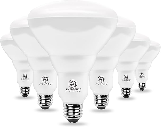 ENERGETIC SMARTER LIGHTING LED Recessed Light Bulbs BR40, 110W Equivalent 14W, Dimmable, 1600 High Lumens, Warm White 3000K, Indoor Flood Lights for Recessed Cans, UL Listed, 6 Pack