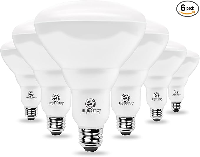 ENERGETIC SMARTER LIGHTING LED Recessed Light Bulbs BR40, 110W Equivalent 14W, Dimmable, 1600 High Lumens, Daylight 5000K, Indoor Flood Lights for Recessed Cans, UL Listed, 6 Pack