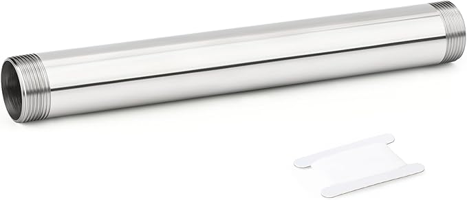 TAISHER 1PCS Stainless Steel Pipe Fittings, 1-1/2" NPT Male x 1-1/2" NPT Male Threaded, 16" Length Nipple Cast Pipe