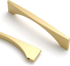 Asidrama 10 Pack 5 Inch(128mm) Brushed Gold Kitchen Cabinet Handles, Vintage Retro Cabinet Pulls Kitchen Cabinet Hardware for Cupboard Drawer Pulls