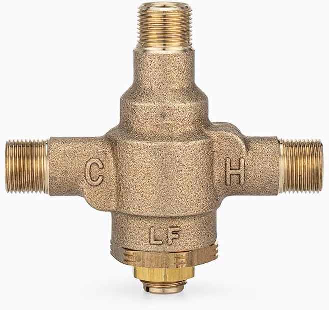 Sloan Optima Accessory MIX-135-A Thermostatic Water Mixing Valve - 4.0 gpm, Under Lavatory Application, Solid Brass Valve Body, Water Temp Adjustment Stem, Max Operating Pressure 125 psig, 0326045PK