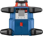 BOSCH GRL4000-80CH REVOLVE 18V Connected Self-Leveling Horizontal Rotary Laser Kit, Includes CORE18V 4 Ah Battery & Charger, Receiver, Battery Adapter, 4 D Batteries, 2 AA Batteries, & Carrying Case
