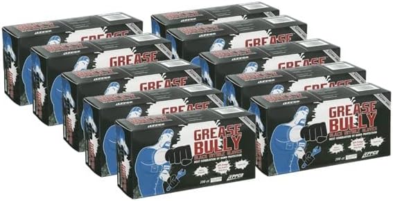 DENCO DISTRIBUTING, INC. Grease Bully Nitrile Gloves - 6MIL - Black - Powder & Latex Free - 1000 Count - 10 Boxes