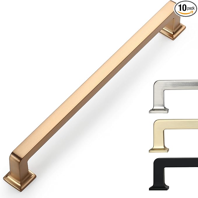 10 Pack 7 Inch Cabinet Handles - Champagne Bronze Cabinet Pulls for Kitchen and Dresser