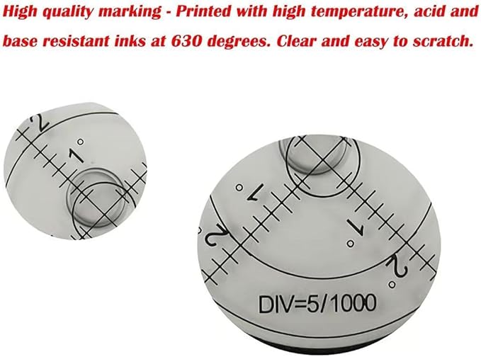 Circular Bubble Levels 2.4 Inch 60mm Accuracy 15'/2 Round High Precision Aluminium Bullseye RV leveling Bubble Levels For Motorhome, Camping, Trailer, Construction, CNC machine(Circular-6012silver)