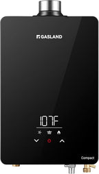 GASLAND Compact Natural Gas Tankless Water Heater Indoor, Up to 4.22 GPM 102,000 BTU Instant On-Demand Water Heater, Extremely Compact, Ultra Quiet, More Stable Temp for Residential Use, CG422NG
