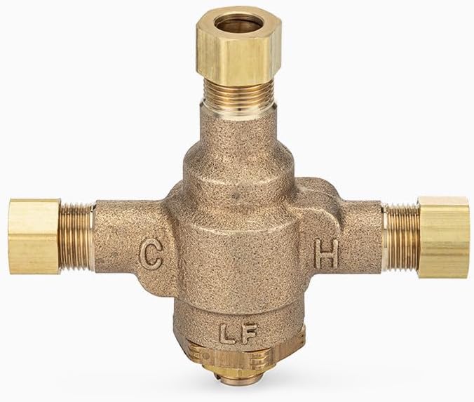 Sloan Optima Accessory MIX-135-A Thermostatic Water Mixing Valve - 4.0 gpm, Under Lavatory Application, Solid Brass Valve Body, Water Temp Adjustment Stem, Max Operating Pressure 125 psig, 0326045PK