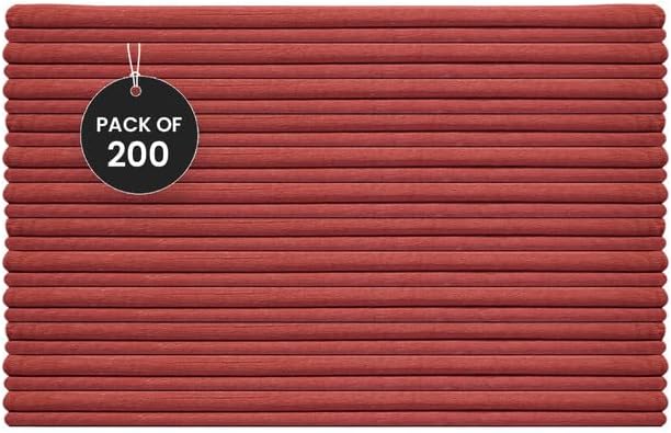 Shop Towels (Red, 200-Pack) - Bulk Cleaning Towel in a Bag, Mechanic Cotton Wipes for Car Maintenance, Auto Mechanics & Garage, Wipe Grease & Oil, Machine Wash & Reusable