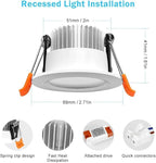 inShareplus 2 Inch Smart Recessed LED Lights, WiFi Downlight 5W 120V, Dimmable RGBCW 2700-6500K Color Changing Ceiling Lighting, Compatible with Alexa/Google, Can Lights with LED Driver 1Pack