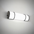 ASD LED 18" Vanity Flush Mount Light Fixture, Linear Bathroom Lighting Bar | 3CCT, Dimmable, Energy Star, ETL Listed | 20W 1650LM 3000-5000K 120V | Long Tube Bath Wall Sconce Over Mirror | Black