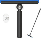 Squeegee for Window Cleaning, Shower Squeegee with Extension Pole, Telescopic Squeegee, Extendable Window Cleaner Tool for Car Windows, Tile Walls, Sliding Door, Shower Glass Door
