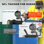 Heavy Latex Chemical Resistant Gloves - Reusable Long Rubber Dishwashing Gloves with Forearm Protection for Men - Waterproof, Industrial Safety Gear, Acid & Alkali Resistant, Oil-Proof，22“XL,1 Pair