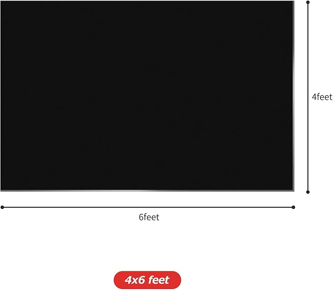 Matace 4x6 Feet Extra Large Fireproof Welding Blanket & Pad, 5mm Thickened Resistant Carbon Felt Cloth, Flame Retardant Fabric, Heat Shield for Soldering, Firepit, Grill Cover, Smoker, Black