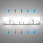 Tipace Dimmable Modern 4 Lights LED Vanity Light for Bathroom Up and Down Chrome Bathroom Wall Light Fixtures Over Mirror(White Light 6000K)