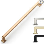 6 Pack 10 Inch Cabinet Handles - Champagne Bronze Cabinet Pulls for Kitchen and Dresser